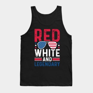 Red White And Legendary | Sunglasses (US Flag) Tank Top